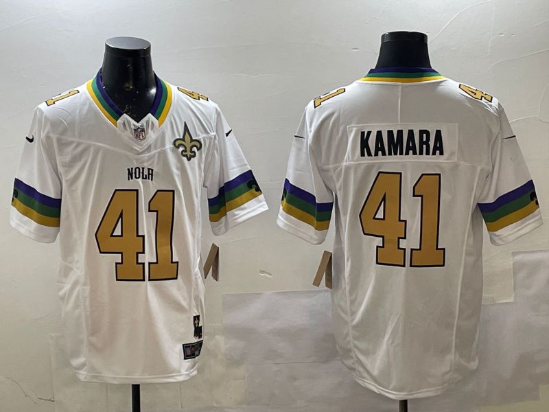 Men New Orleans Saints #41 Kamara White three generations 2025 Nike Limited NFL Jersey style 3->new orleans saints->NFL Jersey